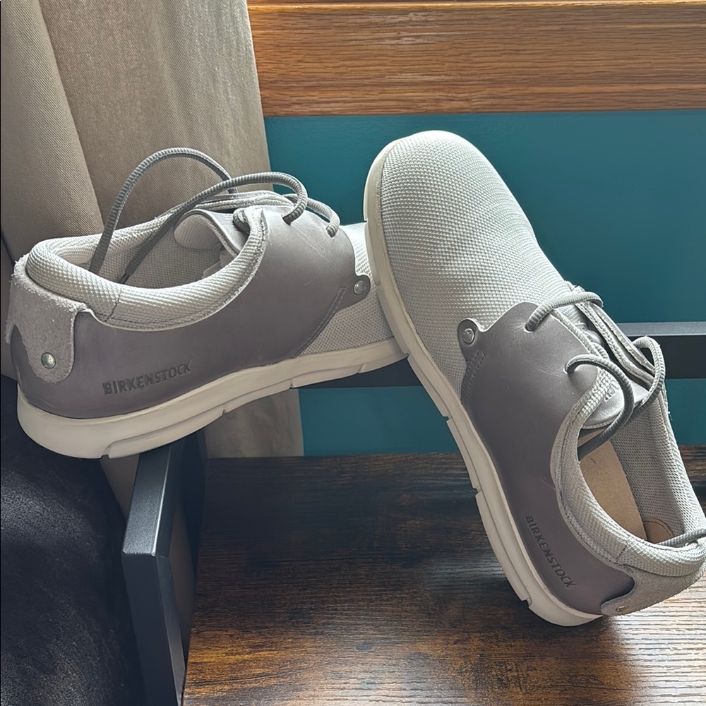 Birkenstock Women’s Gray and White Sneakers Minot EU38 #BIR-40